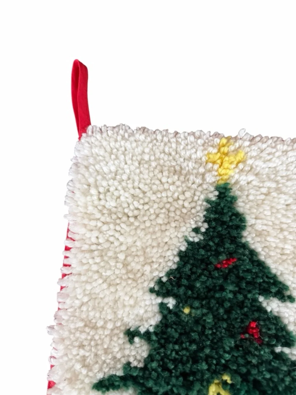 1970s‎ Like New 18.5” Long Latch Hook Christmas Tree Stocking